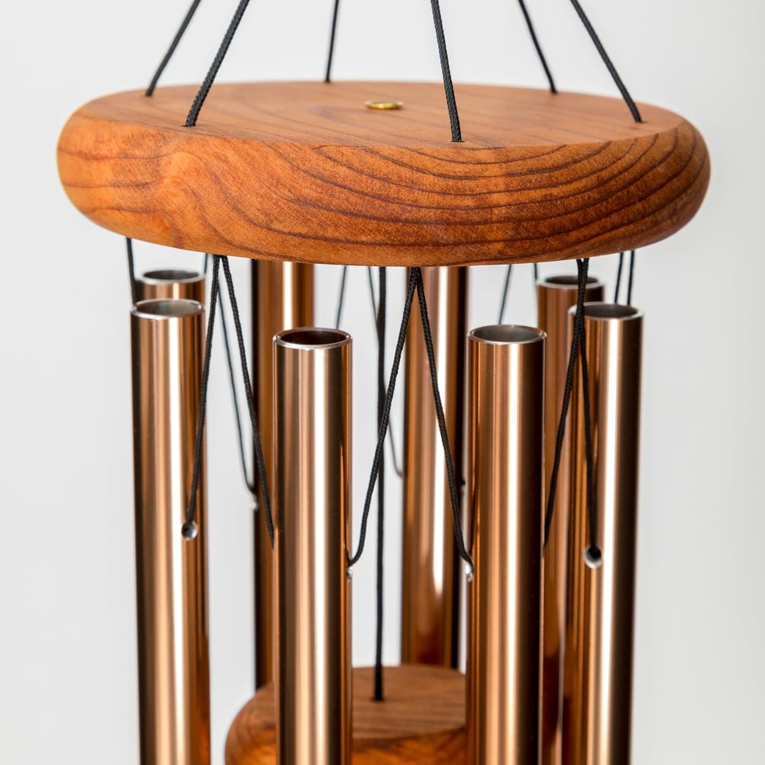 Festival 24-inch Redwood Wind Chime 8 Tubes in Black by Wind River for Patio, Backyard, Garden, and Outdoor décor. Made in The USA
