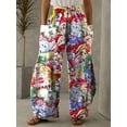 thumbnail image 5 of Otoño e invierno, impresión 3d, tendencia europea y americana, serie navideña, pantalones de pierna ancha para mujer, 5 of 5