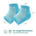 thumbnail image 4 of Welnove 2 Pairs Moisturizing Heel Socks - Aloe Vera Gel for Dry, Cracked Heels Repair Treatment - Cotton Foot Care Socks For Women, Men - Blue, Extra Large, 4 of 7