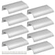 thumbnail image 1 of Qjaiune Tirador de borde de dedo de montaje trasero, 80 mm/3,15 pulgadas, mango oculto de aluminio, tiradores de lengüeta ocultos para el hogar, cocina, sala de estar, puerta, cajón, gabinete (8 pieza, 1 of 1