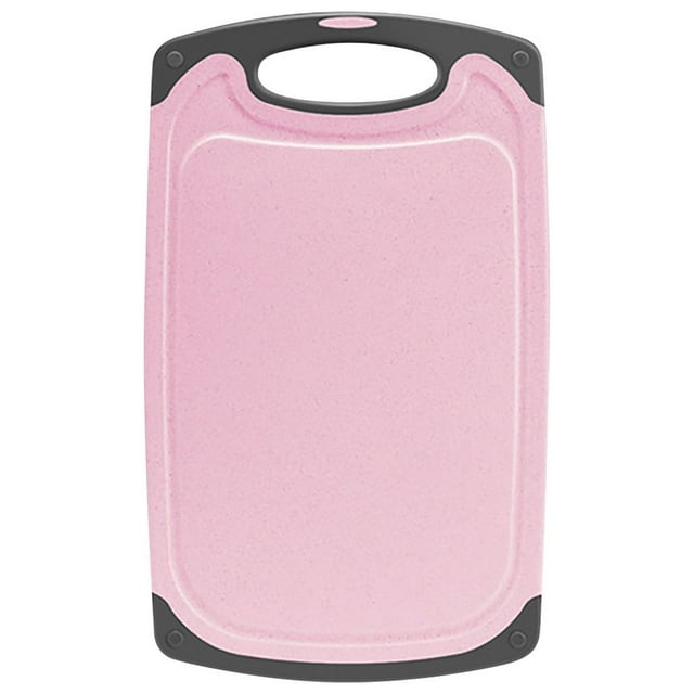 Fiudx Tabla de Cortar de Doble Cara, Diseño Reversible, Ranuras y Asas Antideslizantes, Plástico Duradero, Fácil de Limpiar, Apta para Cuchillos, Resistente para Picar, Uso En Cocina, 30 X 20 Cm