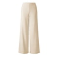 thumbnail image 4 of Women's Straight Leg Yoga Pants, High Waisted Stretchy Versatile Summer Business Casual Trousers with Pockets, 4 of 6
