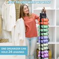 thumbnail image 5 of Double-sided 24-cell storage hanging bag Hanging storage Yoga pants towel clothes sundries closet transparent door storage, 5 of 15