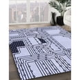thumbnail image 3 of Ahgly Company Machine Washable Indoor Round Transitional Lavender Blue Area Rugs, 4' Round, 3 of 7