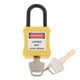 thumbnail image 1 of Candado de seguridad resistente y firme con llaves diferentes y 2 llaves de plástico PVC. Amarillo, 1 of 8