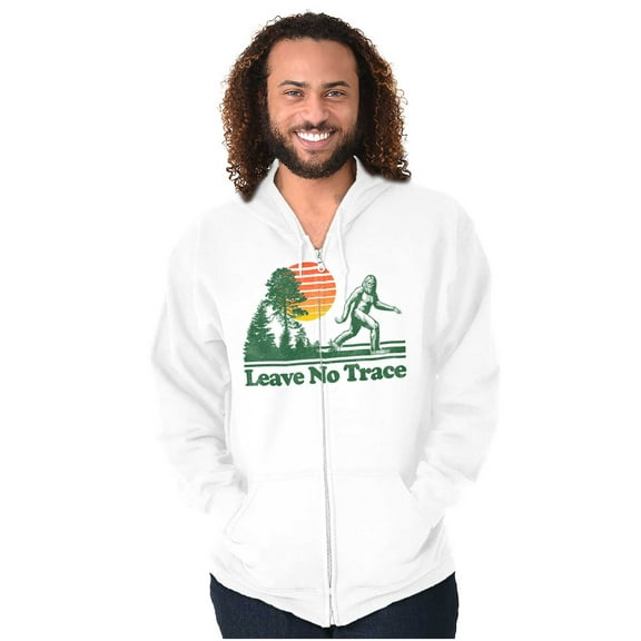 Leave No Trace Urban Legend Sasquatch Unisex Fleece Graphic Zip Up Hoodie Brisco Brands 2X
