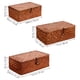 thumbnail image 3 of 3pcs Seagrass Basket With Lid Storage Box Sundries Sorting Storage Box Household Cosmetics Organizer, 3 of 5
