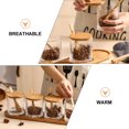 thumbnail image 5 of COSMOBETTY 1 Set Hammered Pattern Glass Condiment Jar Bamboo Lid For Cooking Enthusiasts 29x12cm, 5 of 8