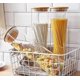 thumbnail image 5 of 3 Pack Glass Pasta Storage Containers - 36 Oz Glass Airtight Food Storage Jars With Bamboo Lids, Tall Spaghetti Jars Set, 5 of 5
