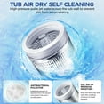 thumbnail image 5 of Nictemaw Portable Washing Machine, 17.8Lbs Capacity Full-Automatic Portable Washer, 2.4Cu.ft Washer and Dryer Combo with Drain Pump, 10 Programs 8 Water Levels Compact Laundry Washer for Apartment RV, 5 of 8