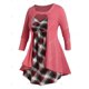 thumbnail image 2 of Camiseta Swing Talla Extra a Cuadros Rosegal  Mangas largas de talla grande, 2 of 5