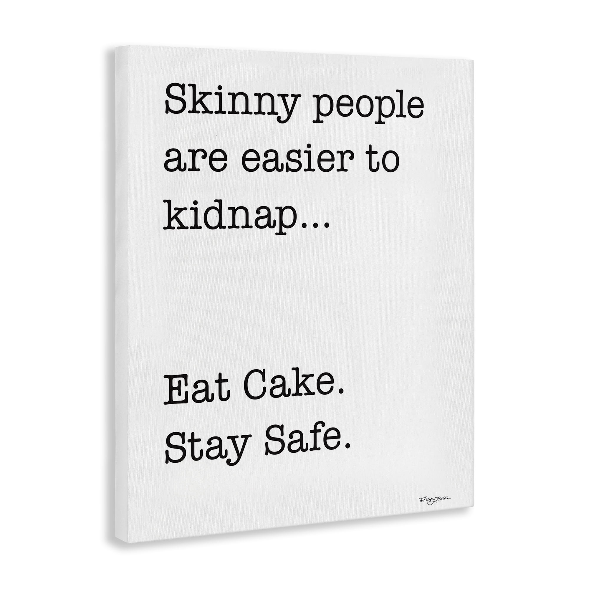 Stupell Industries Eat Cake Stay Safe Novelty Painting Gallery Wrapped Canvas Art Print Wall Art, 30 x 40