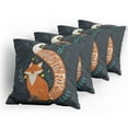 thumbnail image 5 of Ambesonne Saying Throw Pillow Cover 4 Pack, Cartoon Fox Funny Animal, 18", Multicolor, 5 of 7