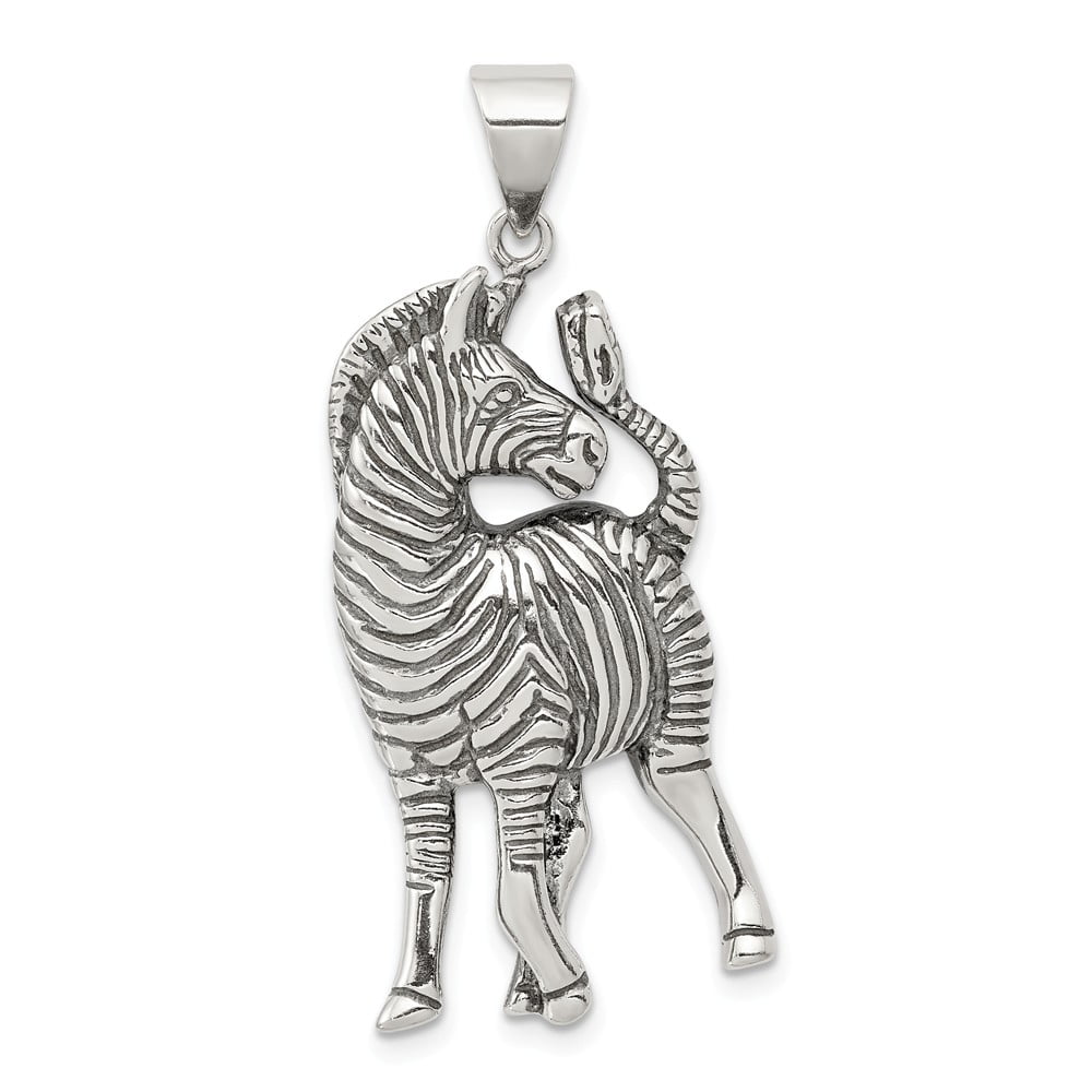 .925 Sterling Silver ZEBRA African Horse CHARM PENDANT *NEW* 