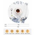 thumbnail image 6 of 15 Inch Round Placemats Set of 6, Thanksgiving Fall Non Slip Heat Insulation PP Table Mats, Autumn Blue White Pumpkin Leaves Washable Place Mats for Kitchen Dining Party Table Decor, 6 of 7