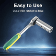 thumbnail image 3 of Stainless Steel Trailer Jack Electric Drill Adapter with 2pc 1/2inch Socket Adapter Bit Compatible with Jack Drive Shaft, 3 of 7