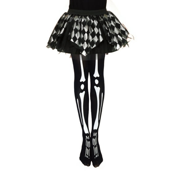 Women's Skeleton Stockings Long Knee High Socks Halloween Cosplay Costume - M