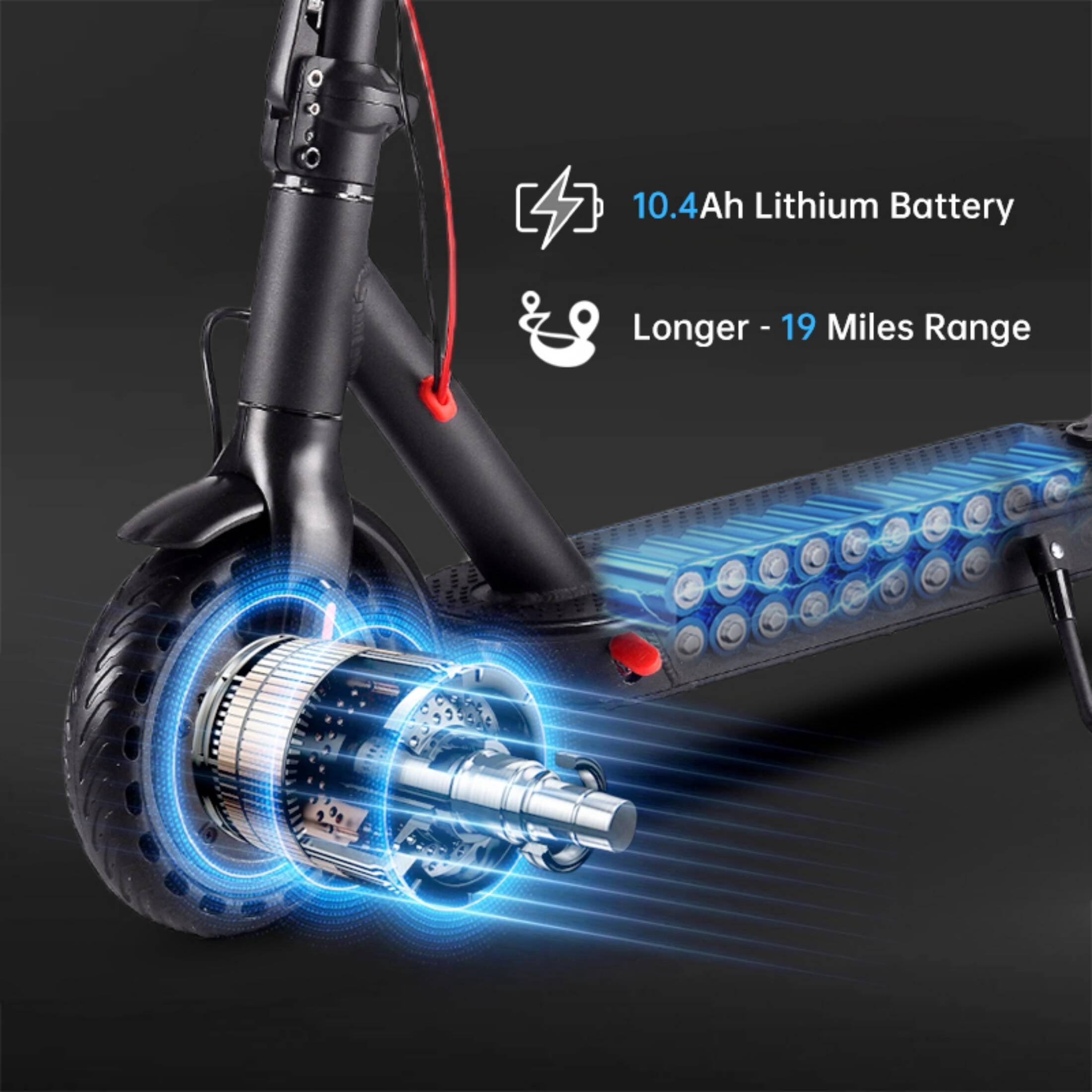 SAY YEAH Electric Scooter,Electric Scooter for Adults with 8.5" Solid Tires,Folding Commuting Adult Scooter with Braking System and App,Up to 19 MPH