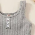 thumbnail image 6 of NIEWTR Toddler Baby Girl Clothes Fly Sleeve Tops Shorts Cute Summer Spring Outfits Infant Clothing Set (A-Grey,2-3 Years), 6 of 7