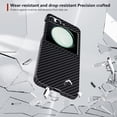 thumbnail image 4 of Aramid Fiber Case for Samsung Galaxy Z Flip 6 Case Aramid Fiber Thin Fit Slim Minimalist 6 FT Military Grade Drop Protection Case with Wireless Charging, Black, 4 of 12