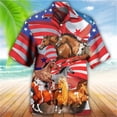 thumbnail image 3 of Camisa hawaiana con estampado 3D de pato para hombre, camisas casuales de playa de manga corta, blusa divertida de un solo pecho, ropa para hombre, envío gratuito, 3 of 5