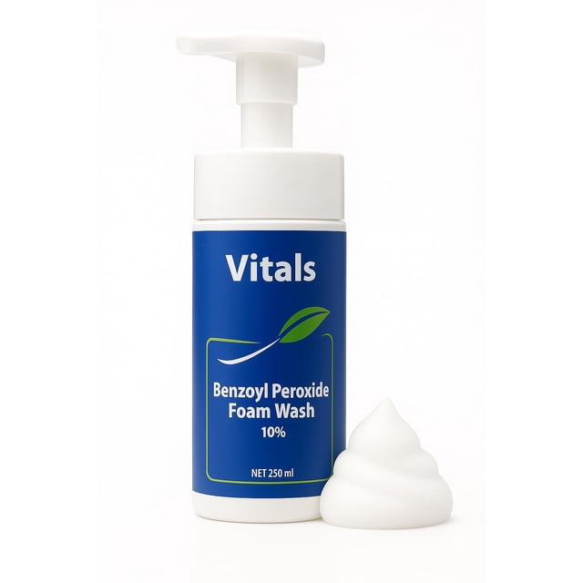Tratamiento de acné Foam Wash con peróxido de benzoilo al 10%, 250 ml