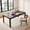 Espresso, variant on Rectangular Dining Table with Parquet Top & Rounded Corners - Espresso Finish