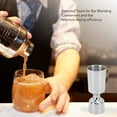 thumbnail image 3 of Jigger De Cóctel De Acero Inoxidable, Taza Medidora De Doble Cabezal De Acero Inoxidable De Doble Medida De Alta Precisión Con Medidas En El Interior Para Fiestas Familiares, 3 of 7