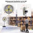 thumbnail image 6 of Fugoo 24" Waterproof Pedestal Fan, All Sealed BLDC Motor, 4-Speed,  1500-5000 CFM, Remote Control, 6 of 10