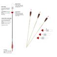 thumbnail image 1 of 3-Pack Foam Tipped Arrows - 30" - White, 1 of 1