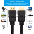 thumbnail image 3 of Steren Type-A Male to Male Gold Plated Connector High Speed HDMI Cable, 3 ft., 3 of 6