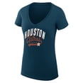 thumbnail image 2 of Women's G-III 4Her by Carl Banks  Navy Houston Astros Filigree Team V-Neck Fitted T-Shirt, 2 of 3