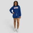 thumbnail image 6 of Women's WEAR by Erin Andrews Royal Chicago Cubs Heavy Rugby Jersey Cropped Long Sleeve T-Shirt & Shorts Lounge Set, 6 of 7