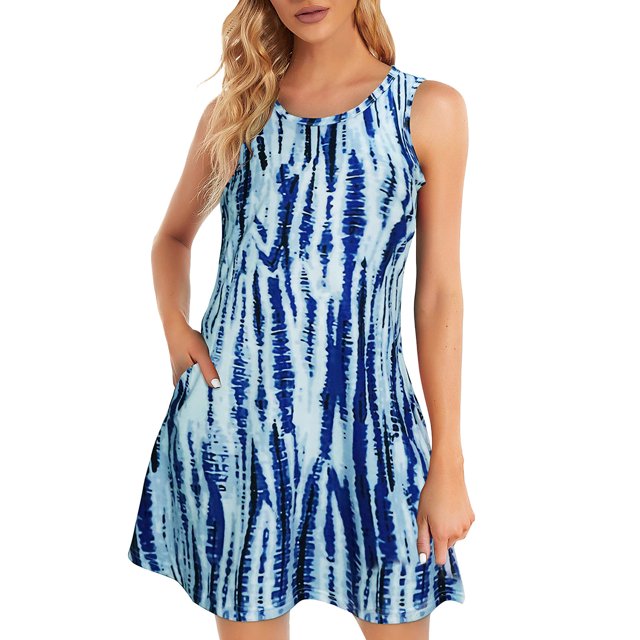 TJAZFJPA Robes d'Hiver pour Femmes Robe de Plage Florale T-Shirt Imprimé Robe d'Été Sans Manches Poches Décontractée Robe Ample Jaune Robe d'Invité de Mariage d'Hiver