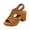 Brown, variant on Women's Platform Sandals Open Toe Summer Dress Heels Beach Vacation Comfortable Lightweight Block Heeled Shoes with Adjustable Ankle Strap Brown Size 7
