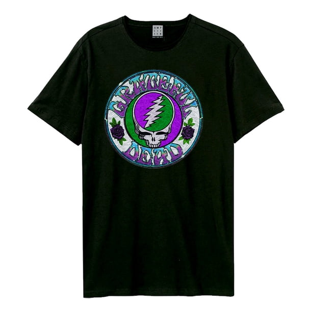 Amplified - Camiseta Stealie Grateful Dead para Adultos Unisex (Carbón, Morado, Verde)
