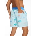 thumbnail image 5 of Biezeib Men's Summer Casual Beachwear Shorts Tropical Tree/Contrast Color Drawstring Sports Shorts, 5 of 6