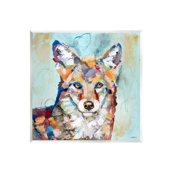 Abstract Fox Painting Modern Strokes Animals & Insects Painting Unframed Art Print Wall Art