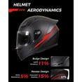 thumbnail image 4 of Casco de Moto Integral Orthrus Certificado DOT M Negro Rojo, 4 of 7