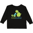 thumbnail image 3 of Inktastic Dinosaur Little Brother Green Boys Long Sleeve Toddler T-Shirt, 3 of 5