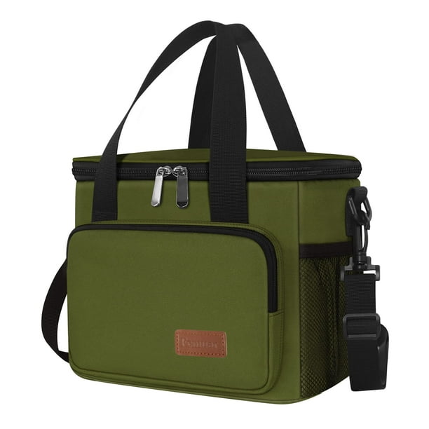 Bolsa de almuerzo con aislamiento Femular para trabajo, oficina, pícnic, 8.5 L, color verde militar