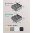 thumbnail image 5 of Set of 4 Drawer Organizers, Closet Organizers for Underwear, 80 Cells, Foldable Sock Holders, 11.8 x 11.8 x 3.9 Inches, for Storing Socks, Ties, Belts, Dove Gray URUS011G01, 5 of 6