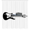 thumbnail image 3 of Ambesonne Guitar Shower Curtain, Modern Musical Illustration, 69"Wx70"L, Charcoal Grey White, 3 of 3