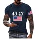 thumbnail image 1 of Mens Casual Pantalones Cortos Raya Impresión Suéter Fitness Deportes Camiseta, Poliéster Cuello Redondo Blusa para Al Aire Libre, Diario Y Primavera Verano Desgaste, 1 of 3