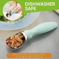 thumbnail image 5 of Heavy Duty Metal Ice Cream Scoop - Dishwasher Safe Ice Cream Scooper - Commercial Icecream Scoop Spade - Professional Kitchen Gadgets for Gelato, Melon, Sundae - Cookie Spoon - Mint, 5 of 7
