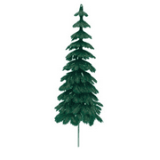 6pack Extra Large Green Evergreen Trees Cake / Cupake Decoration Toppers