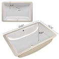 thumbnail image 4 of TOBILI 23" Round Angle White Bathroom Sink Undermount Design White, 4 of 9