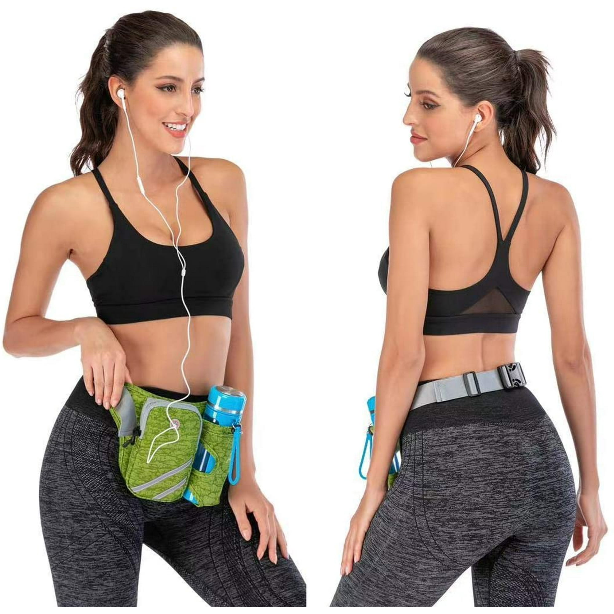 Mgfed Running Belt Sport Waist Pack With Water Bottle Holder Hydration Belt Fanny Pack For Hiking Traveling Biking Fitness Fishing Climbing Lightweig