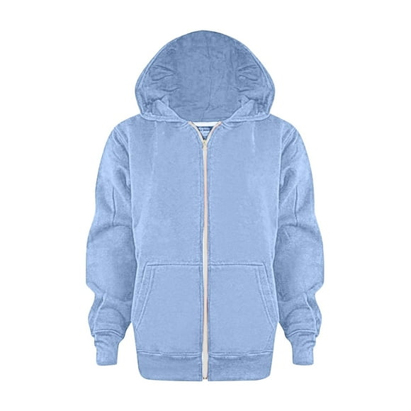 HNMKIU Chandail à Capuchon Mode Urbaine pour Filles Bébé Enfants à Manches Longues à Lettres Imprimées Chandail à Capuchon à Fermeture Éclair Chandails en Molleton Enfants Unisexe Manteau Doux Blouse avec Poche