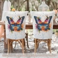 thumbnail image 5 of Decorative Chair Back Cover One Size x6 Chair Cover Dining Chair Slipcovers Chair Back Decoration Festival Chair Decoration Beautiful Colored Butterflies, 5 of 6